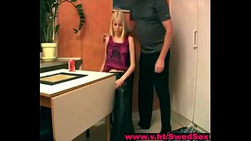 showing pussy to a guy in the office