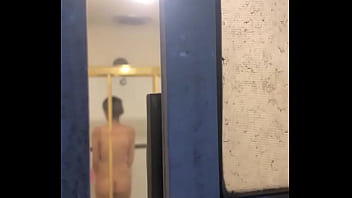 dick flash public shower