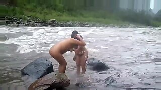 indian bhabhi in river